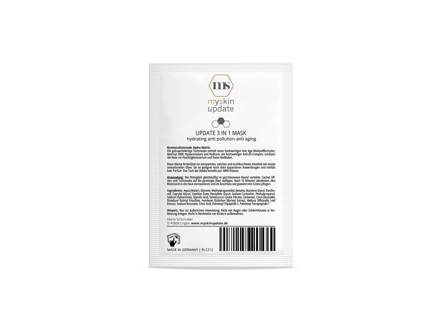 UPDATE 3 in 1 MASK hydrating anti pollution anti aging
