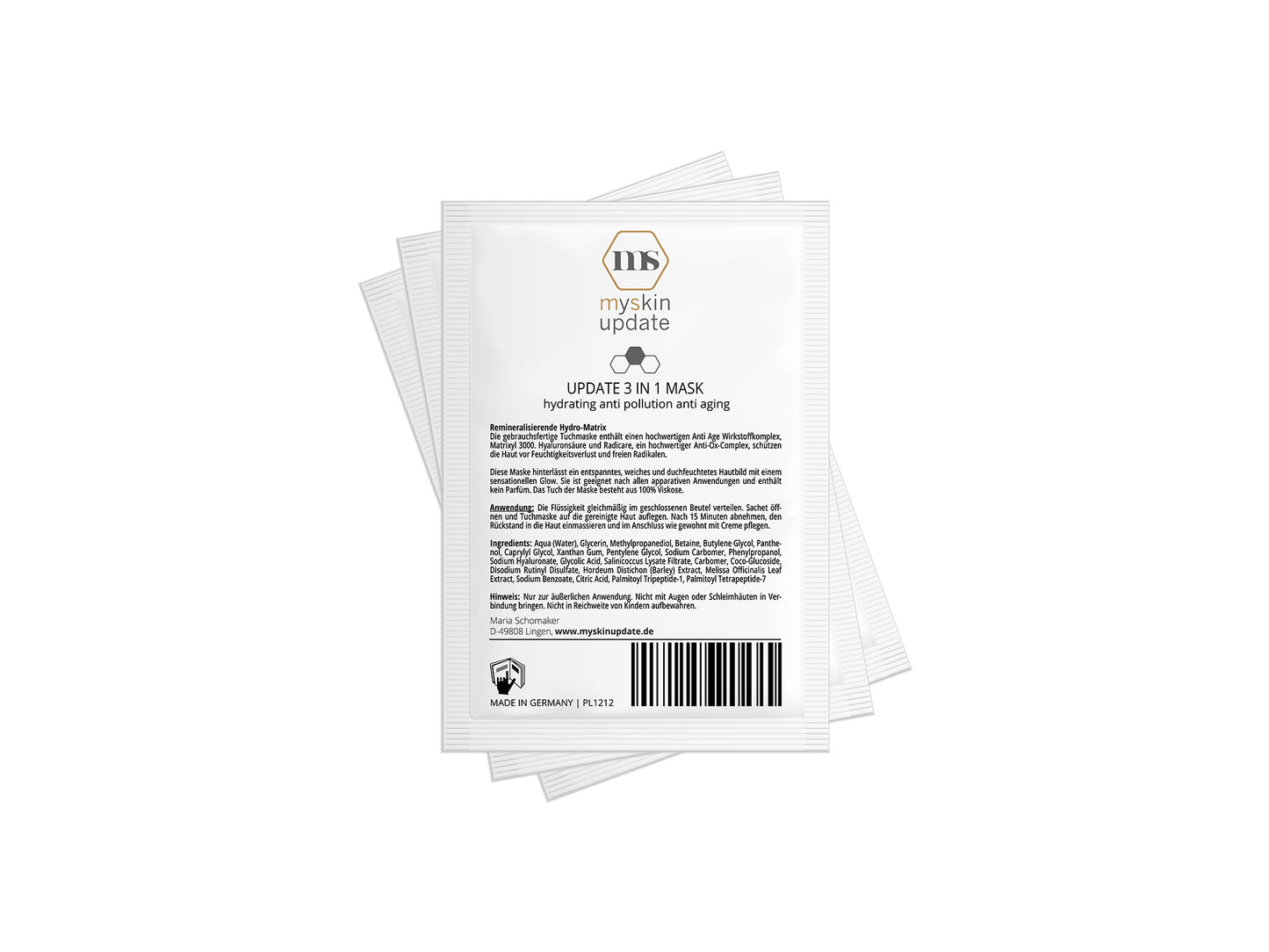 UPDATE 3 in 1 MASK hydrating anti pollution anti aging